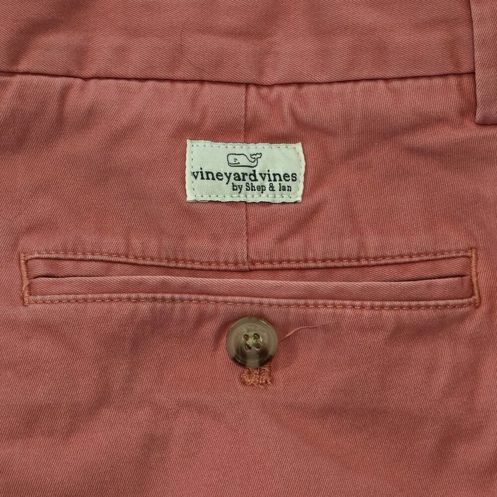 Vineyard Vines‎ Breaker Shorts Mens 33 Salmon Pink Golf Activewear Chino